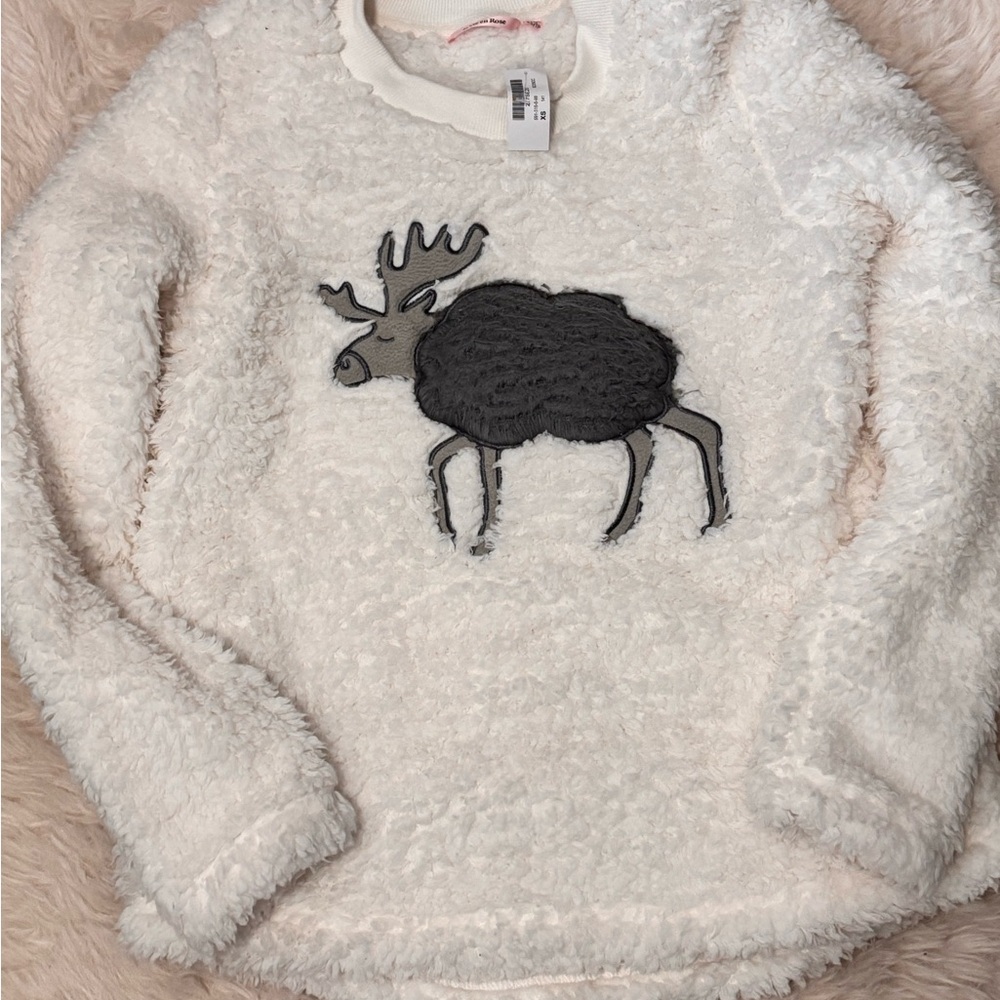 La Vie En Rose White Sherpa Sweater